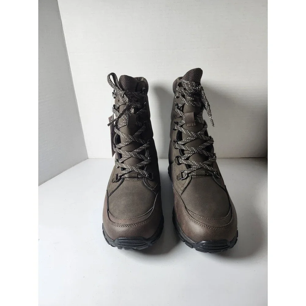 Lands End Expedition Trail Waterproof Boots Mens Size 8 Brown Lace Up Winter